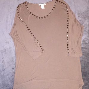 RHINESTONED Design History ladies 3/4 blouse